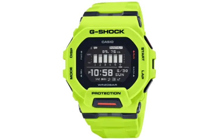 CASIO G SQUAD Quartz Movement Resin Strap Watch Men's Watches Black Dial