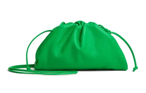 Bottega Veneta POUCH Cloud Bag Cow Leather One Shoulder Crossbody Clutch Mini Women's Parrot Green