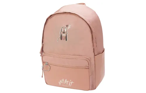 Li Ning Disney Collaboration Zip Closure Fabric Backpack Regular Women's Pink