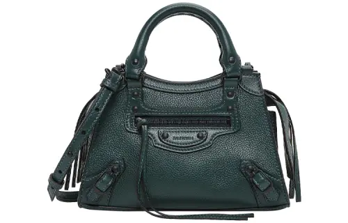 Balenciaga Neo Classic Cow Leather Handbag Regular Women's Forest Green