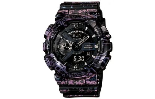 CASIO Men Liquid Crystal/Analog Dual Display Series Black Watch GA-110PM-1