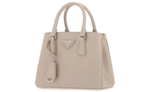 PRADA Metal Accessories Leather Handbag Mini Women's Pink