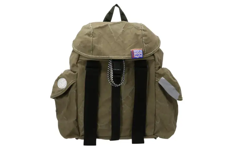 Golden Goose Vintage Distressed Effect Fabric Backpack Men's Brown