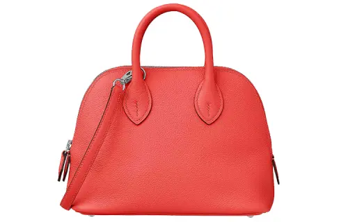 HERMES Bolide Evercolor Calfskin Bowling Bags, Handbag, Shoulder Bag 18 Women's 0E Rose Texas Pink