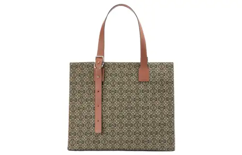 LOEWE Anagram Calfskin Handbag Regular Women's Khaki Green