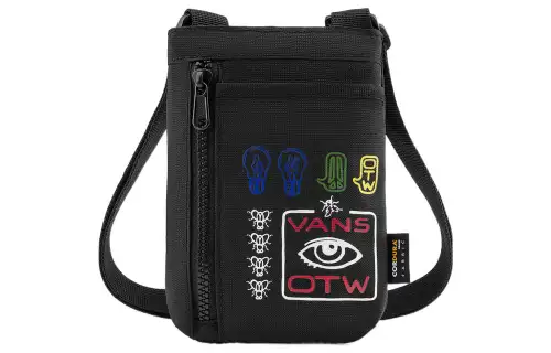 Vans Polyester Shoulder Bag, Crossbody Bag Unisex Black