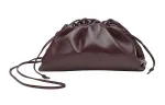 Bottega Veneta POUCH Cloud Bag Cow Leather Clutch Handbag, Shoulder Bag, Crossbody Bag Mini Women's Dark Grape