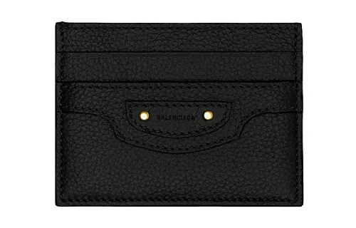 Balenciaga Cow Leather Card Holder Women's Black
