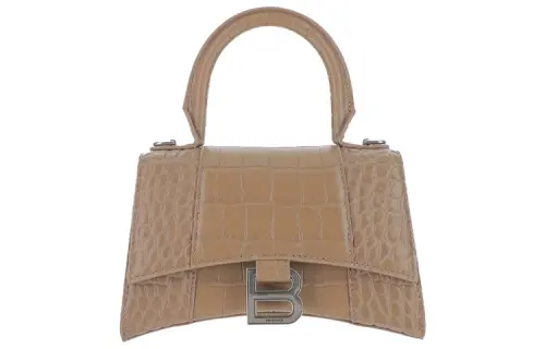 Balenciaga Cow Leather Handbag Regular Women's Brown