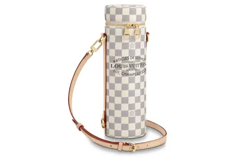 LOUIS VUITTON Canvas With Leather Crossbody Bag Unisex White Checkerboard