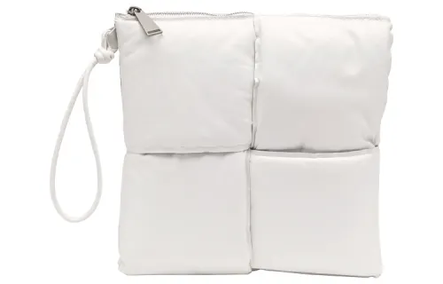Bottega Veneta Cow Leather Pillow Bag Clutch Men's White