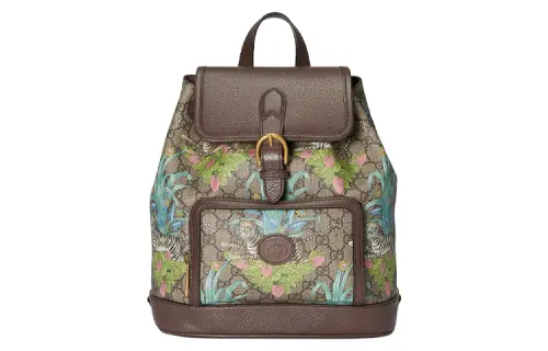 GUCCI Leather Backpack Men's Brown