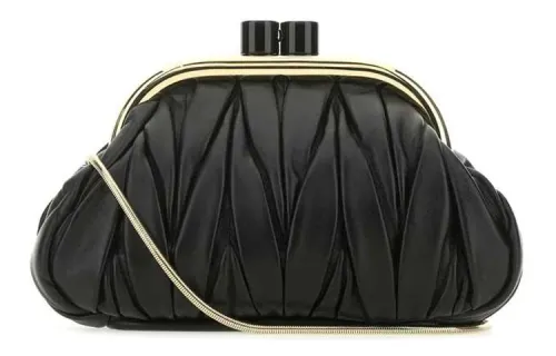 MIU MIU Leather Clutch Women's Black
