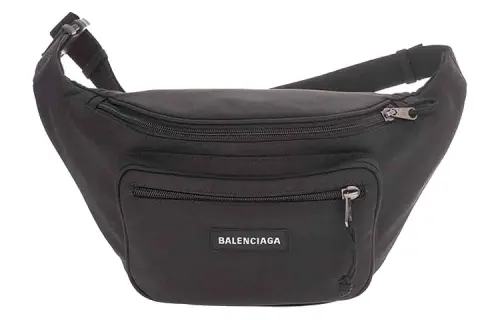 Balenciaga Nylon Fanny Pack Men's Black