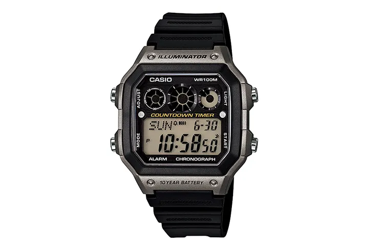 CASIO STANDARD Small Block Quartz Movement Resin Strap Watch Men's Watches Black Dial