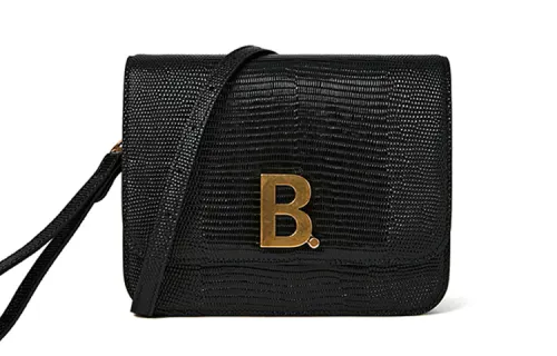 Balenciaga Cow Leather Portable Crossbody Bag, Shoulder Bag Women's Black