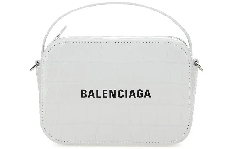 Balenciaga Cow Leather Handbag Unisex White