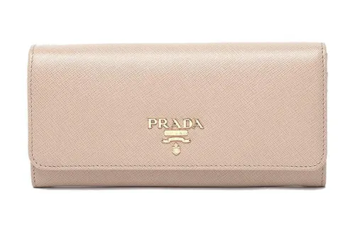 PRADA Saffiano Leather Wallet Women's Pink