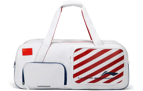 Li Ning Polyamide Tennis Racket Bag Handbag Small Unisex White Red