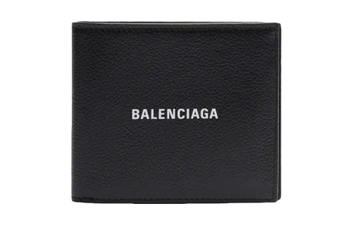 Balenciaga Cow Leather Wallet Men's Black