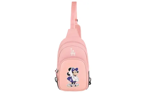 MLB Disney Collaboration Polyester Crossbody Bag, Shoulder Bag Unisex Pink