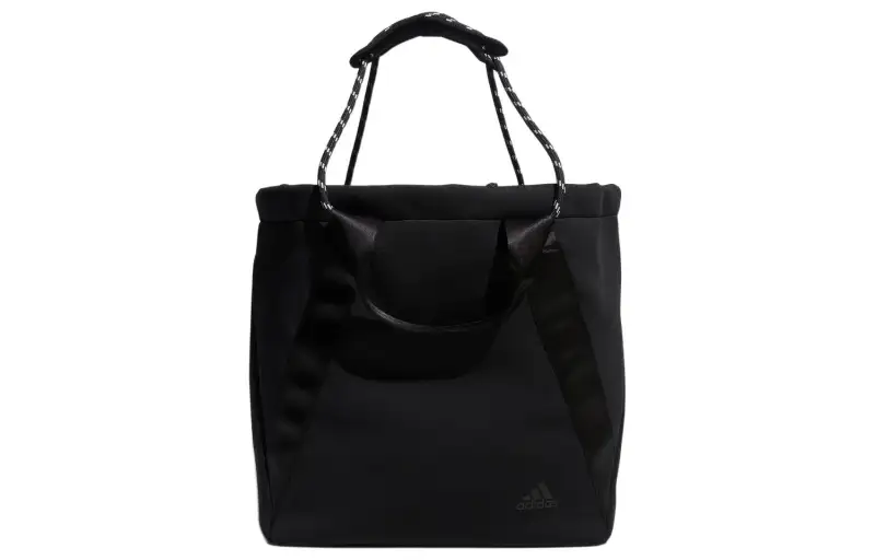 Adidas Polyester Tote Bag, Shopping Bag, Shoulder Bag, Handbag Regular Unisex Black