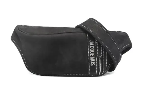 Jacquemus Suede Fanny Pack Men's Black