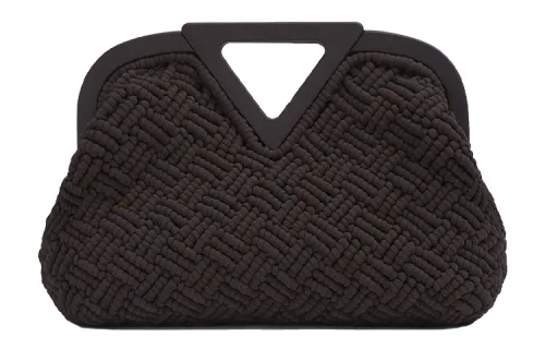 Bottega Veneta Cotton Clutch Women's Black
