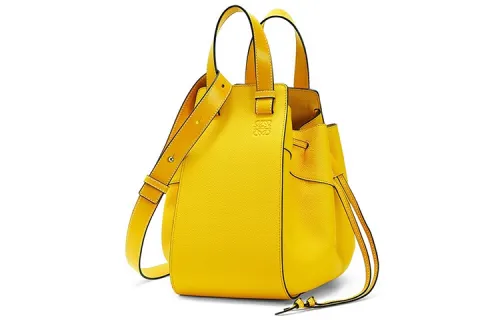 LOEWE Hammock Cow Leather One Shoulder Handbag Women's Yellow