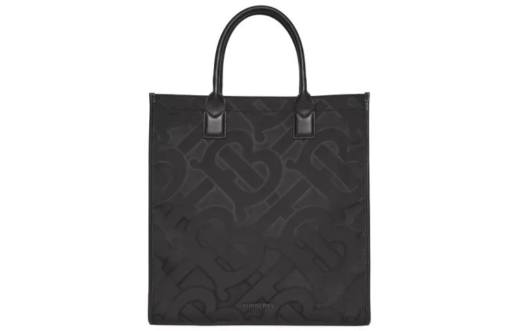 Burberry Cotton Detail Sheet Music Bag, Tote Bag, Shopping Bag, Shoulder Bag, Handbag Regular Men's Black
