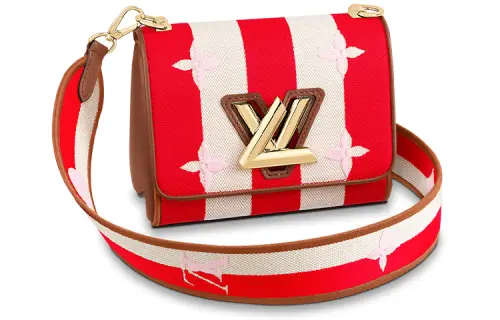 LOUIS VUITTON Summer Bundle Canvas Bucket Bag Crossbody Canvas Bag Shoulder Bag Women's Red & White