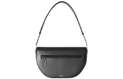 Burberry Medium Leather Olympia Bag 'Black'