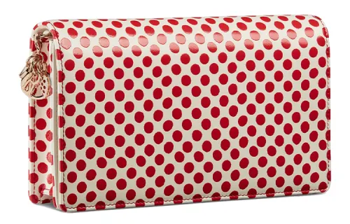 DIOR Cow Leather Clutch, Crossbody Bag Women's Red White