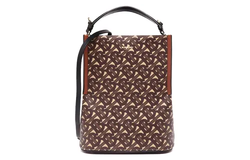 Burberry Eco Friendly Canvas Bucket Bag, One Shoulder Handbag Small Women's Maller Brown
