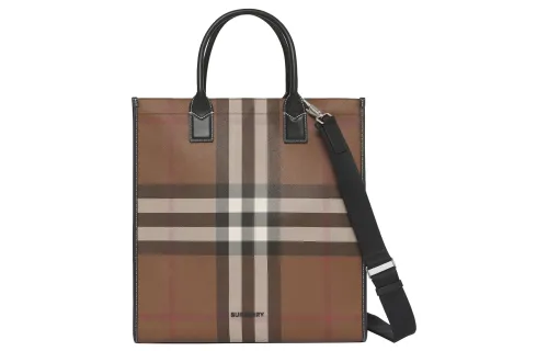 Burberry Leather Tote Bag, Shopping Bag, Shoulder Bag, Crossbody Bag, Handbag Men's Brown