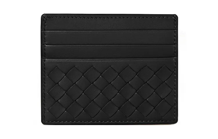 Bottega Veneta Sheepskin Card Holder Men's Black