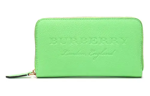 Burberry Tweed Long Clutch Wallet Regular Women's Green