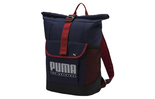 PUMA Fabric Handbag Backpack Regular Unisex Navy Blue