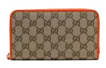 GUCCI Canvas With Leather Canvas Bag Wallet Women's Ebony/Orange