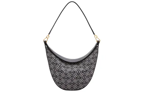 LOEWE Luna Shoulder Bag Anagram Jacquard Navy/Black