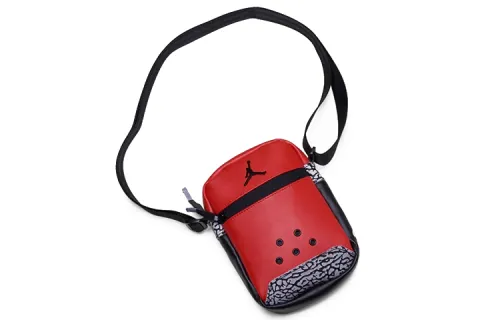 Jordan Pu Crossbody Bag, Shoulder Bag, Cell Phone Pouch Small Unisex Red
