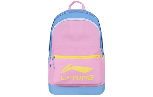 Li Ning Fabric Laptop Bag Backpack Regular Unisex Blue Pink