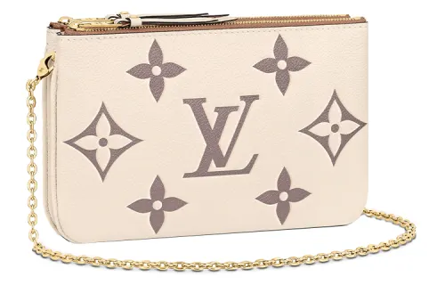 LOUIS VUITTON Monogram Empreinte Leather One Shoulder Handbag Women's Ivory & Rose Pink