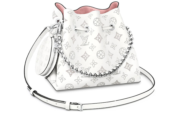 LOUIS VUITTON Bella Calfskin Moonlight Goddess Bucket Bag, Shoulder Bag, Crossbody Bag Regular Women's White