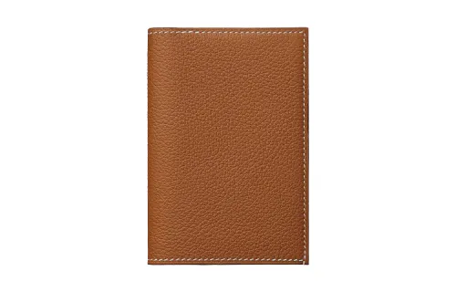 HERMES MC² Euclide Evercolor Calfskin Card Holder, Wallet Women's Gold
