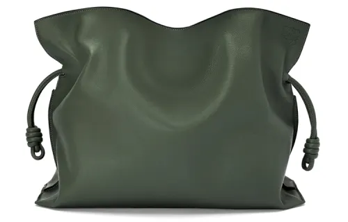 LOEWE Flamenco Nappa Leather Handheld Crossbody Bag, Shoulder Bag Extra Large Women's Green