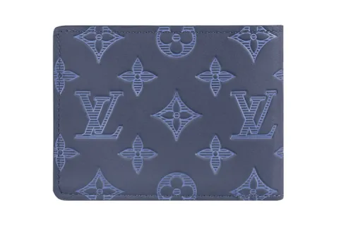 LOUIS VUITTON Multiple Wallet Monogram Shadow Navy Blue