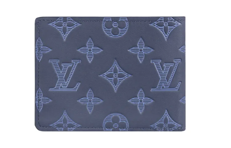 LOUIS VUITTON Multiple Wallet Monogram Shadow Navy Blue