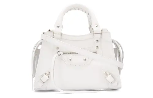Balenciaga Neo Classic Cow Leather Shoulder Bag, Crossbody Bag, Handbag Mini Women's White