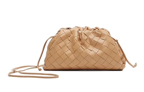 Bottega Veneta Sheepskin Handbag, Shoulder Bag Women's Almond